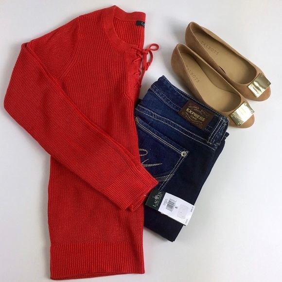 Lauren Ralph Lauren Sweaters - Lauren Ralph Lauren Knitted Sweater Red Small